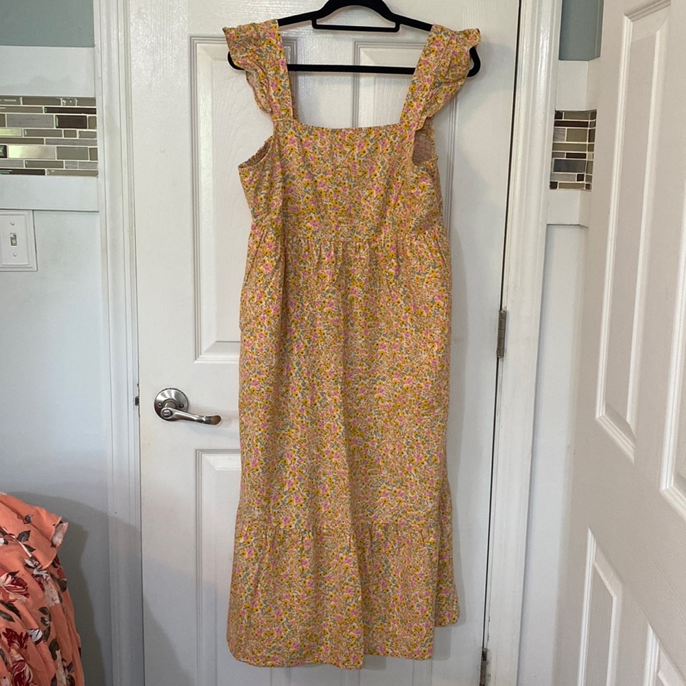 Bright floral maxi dress